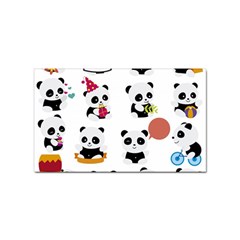 Playing-pandas-cartoons Sticker Rectangular (10 pack)