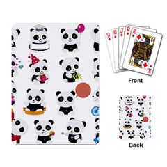 Playing-pandas-cartoons Playing Cards Single Design (Rectangle)