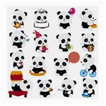 Playing-pandas-cartoons Medium Glasses Cloth Front