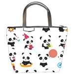 Playing-pandas-cartoons Bucket Bag Back