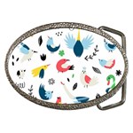 Vector-set-isolates-with-cute-birds-scandinavian-style Belt Buckles Front