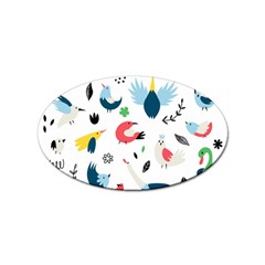 Vector-set-isolates-with-cute-birds-scandinavian-style Sticker (oval)