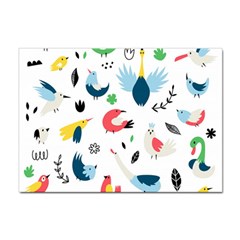 Vector-set-isolates-with-cute-birds-scandinavian-style Sticker A4 (10 Pack) by Jancukart