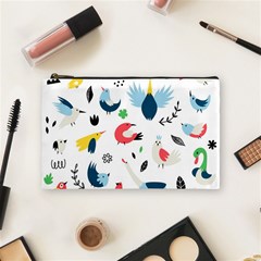 Vector-set-isolates-with-cute-birds-scandinavian-style Cosmetic Bag (medium)