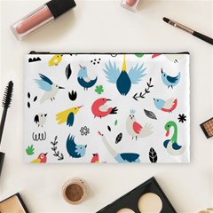 Vector-set-isolates-with-cute-birds-scandinavian-style Cosmetic Bag (large) by Jancukart