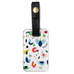 Vector-set-isolates-with-cute-birds-scandinavian-style Luggage Tag (one Side) by Jancukart