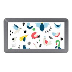 Vector-set-isolates-with-cute-birds-scandinavian-style Memory Card Reader (mini) by Jancukart