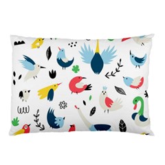 Vector-set-isolates-with-cute-birds-scandinavian-style Pillow Case (two Sides)