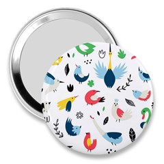 Vector-set-isolates-with-cute-birds-scandinavian-style 3  Handbag Mirrors