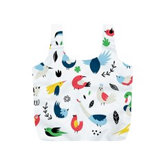 Vector-set-isolates-with-cute-birds-scandinavian-style Full Print Recycle Bag (s) by Jancukart