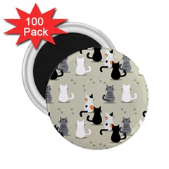 Cute-cat-seamless-pattern 2 25  Magnets (100 Pack) 