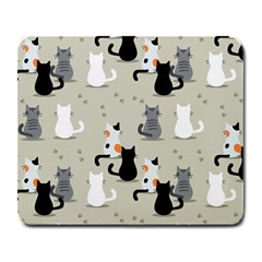 Cute-cat-seamless-pattern Large Mousepad