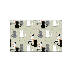 Cute-cat-seamless-pattern Sticker (rectangular) by Jancukart