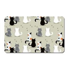 Cute-cat-seamless-pattern Magnet (rectangular)