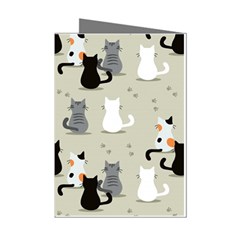 Cute-cat-seamless-pattern Mini Greeting Cards (pkg Of 8)