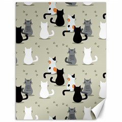 Cute-cat-seamless-pattern Canvas 12  X 16 