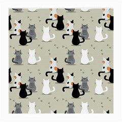 Cute-cat-seamless-pattern Medium Glasses Cloth (2 Sides)