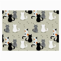 Cute-cat-seamless-pattern Large Glasses Cloth (2 Sides)