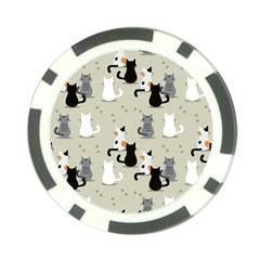 Cute-cat-seamless-pattern Poker Chip Card Guard