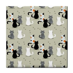 Cute-cat-seamless-pattern Face Towel