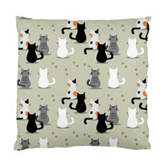 Cute-cat-seamless-pattern Standard Cushion Case (one Side) by Jancukart