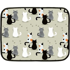 Cute-cat-seamless-pattern Fleece Blanket (mini) by Jancukart