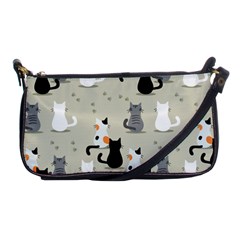 Cute-cat-seamless-pattern Shoulder Clutch Bag