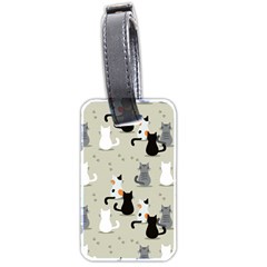 Cute-cat-seamless-pattern Luggage Tag (two Sides)