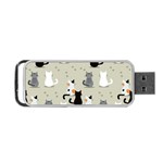 Cute-cat-seamless-pattern Portable USB Flash (One Side) Front