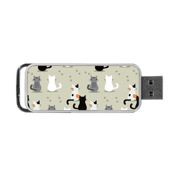 Cute-cat-seamless-pattern Portable USB Flash (One Side)