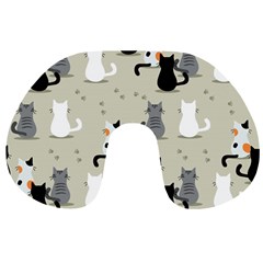 Cute-cat-seamless-pattern Travel Neck Pillow