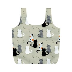 Cute-cat-seamless-pattern Full Print Recycle Bag (m)