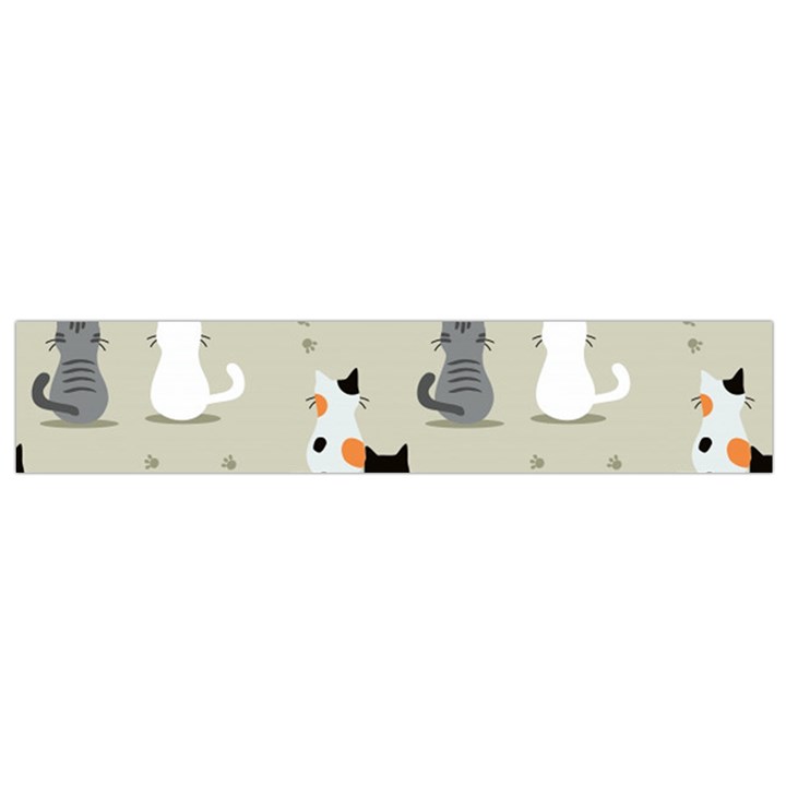 Cute-cat-seamless-pattern Small Flano Scarf