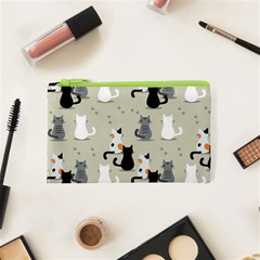 Cute-cat-seamless-pattern Cosmetic Bag (xs)