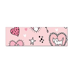 Cartoon-cute-valentines-day-doodle-heart-love-flower-seamless-pattern-vector Sticker (bumper)