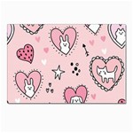 Cartoon-cute-valentines-day-doodle-heart-love-flower-seamless-pattern-vector Postcards 5  x 7  (Pkg of 10) Front