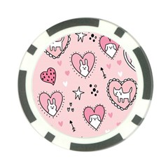 Cartoon-cute-valentines-day-doodle-heart-love-flower-seamless-pattern-vector Poker Chip Card Guard