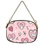 Cartoon-cute-valentines-day-doodle-heart-love-flower-seamless-pattern-vector Chain Purse (Two Sides) Front