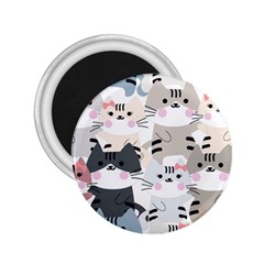 Cute-cat-couple-seamless-pattern-cartoon 2 25  Magnets