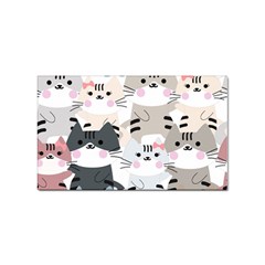 Cute-cat-couple-seamless-pattern-cartoon Sticker (rectangular) by Jancukart