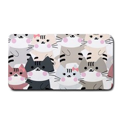 Cute-cat-couple-seamless-pattern-cartoon Medium Bar Mat by Jancukart