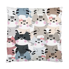 Cute-cat-couple-seamless-pattern-cartoon Standard Cushion Case (two Sides)