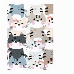 Cute-cat-couple-seamless-pattern-cartoon Small Garden Flag (two Sides) by Jancukart