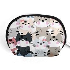 Cute-cat-couple-seamless-pattern-cartoon Accessory Pouch (medium)