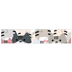 Cute-cat-couple-seamless-pattern-cartoon Small Flano Scarf