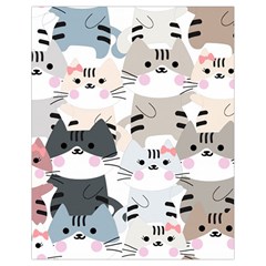 Cute-cat-couple-seamless-pattern-cartoon Drawstring Bag (small)