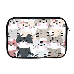 Cute-cat-couple-seamless-pattern-cartoon Apple Macbook Pro 17  Zipper Case