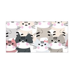 Cute-cat-couple-seamless-pattern-cartoon Yoga Headband