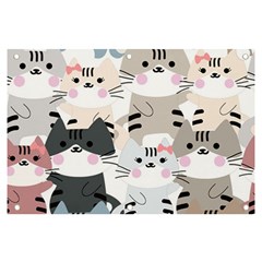 Cute-cat-couple-seamless-pattern-cartoon Banner And Sign 6  X 4  by Jancukart