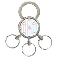 French-bulldog-dog-seamless-pattern 3-ring Key Chain